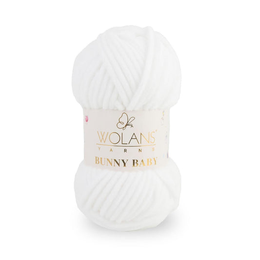 PRE-ORDER White (10001) - Wolans Bunny Baby 100g