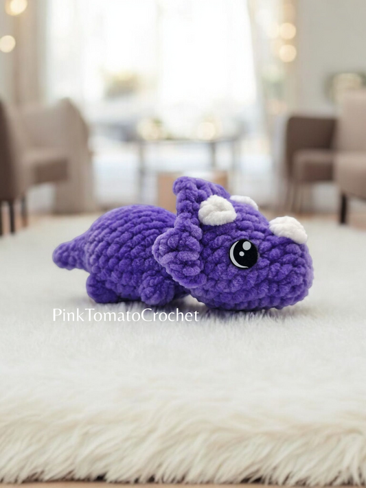 NO-SEW | Tilly the Triceratops - FREE CROCHET PATTERN