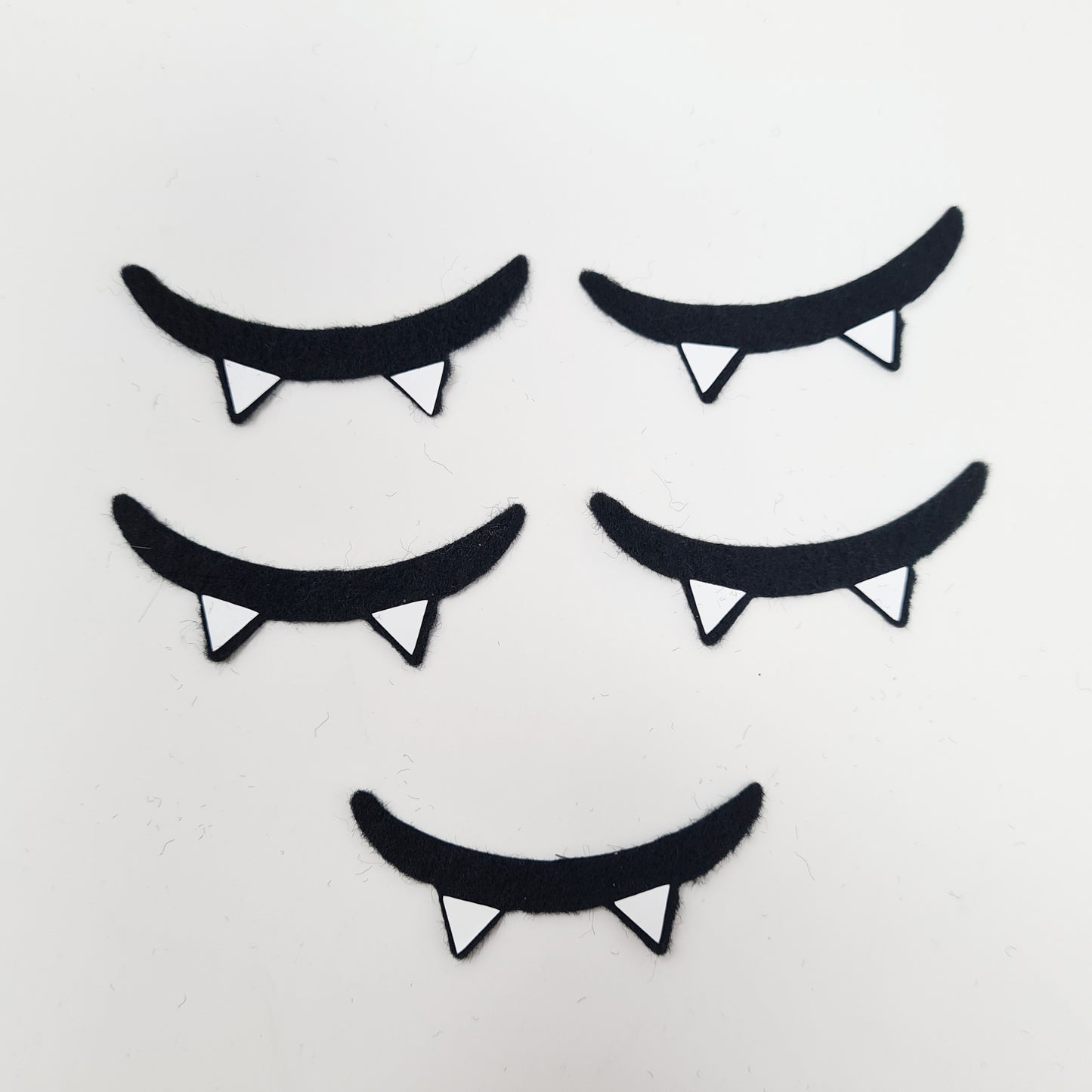 10-pack Halloween Fangs Felt Mouth