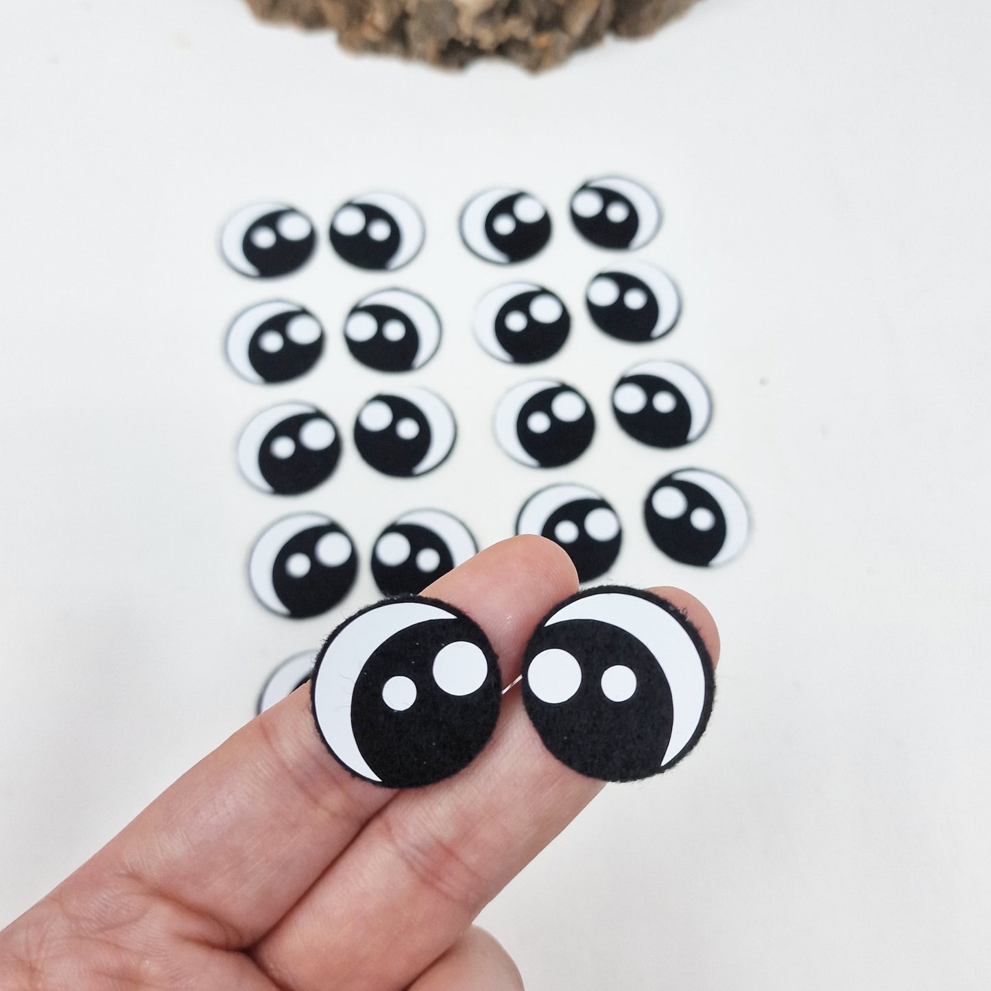 0.5" Kawaii Felt eyes (10 pairs)