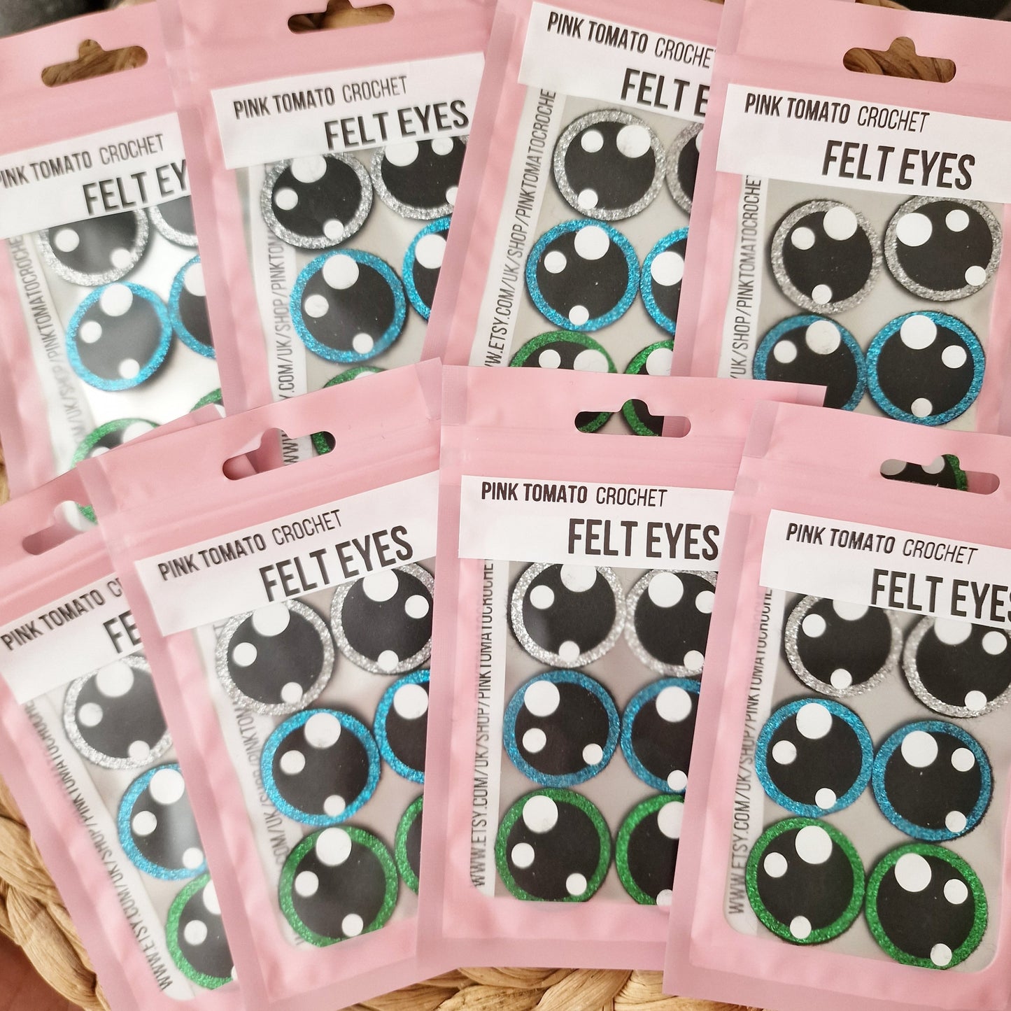 1" Kawaii Felt Eyes (3 pairs)