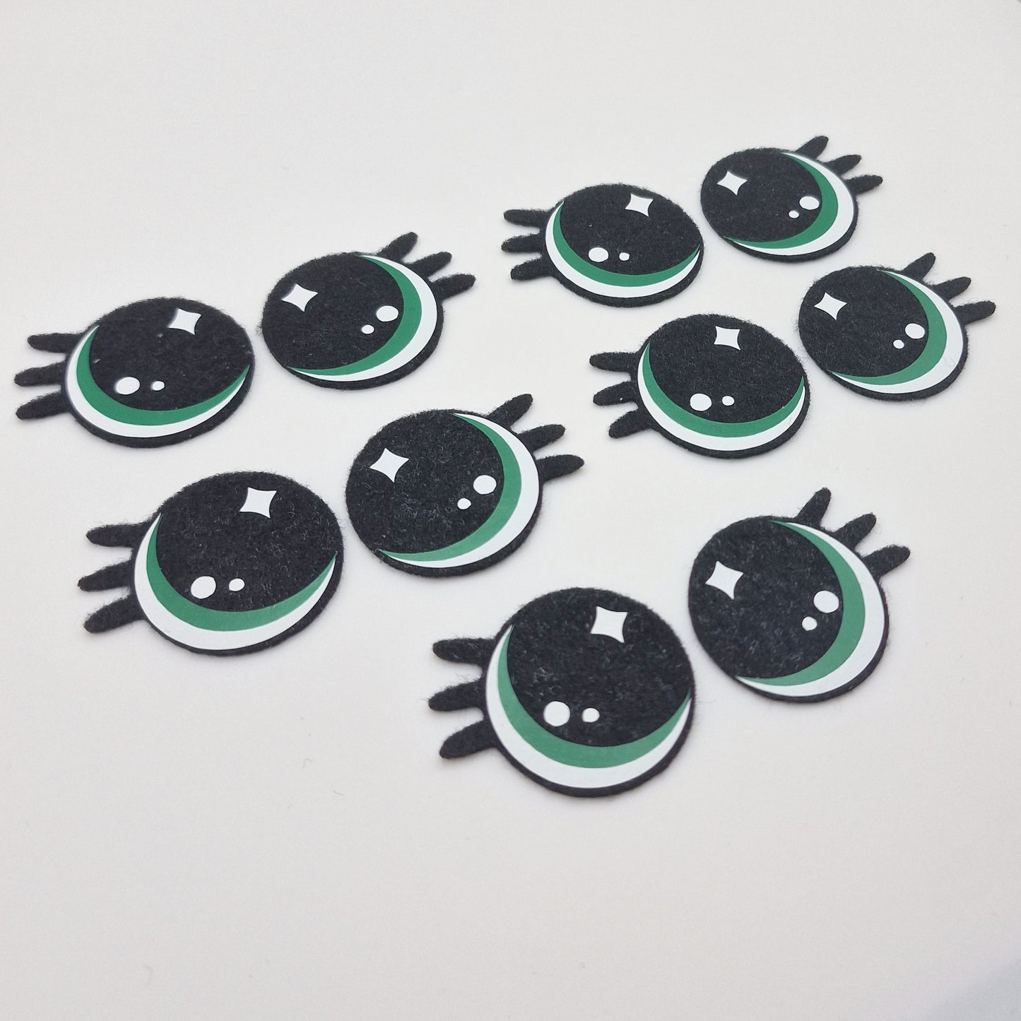 1.5" Green Felt Eyes (5 pairs)