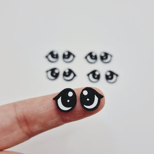 0.75" Kawaii Felt eyes (7 pairs)