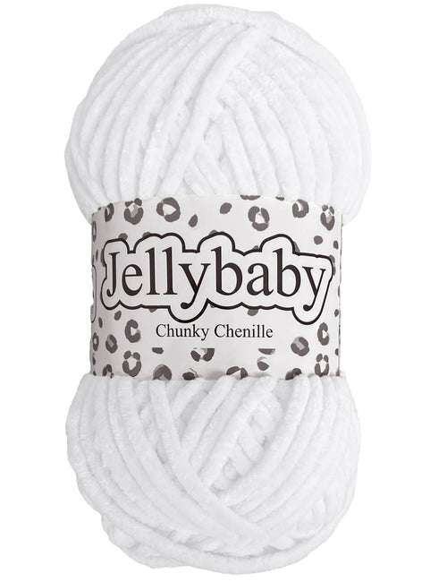 White 001 - Cygnet Jellybaby Chunky Chenille