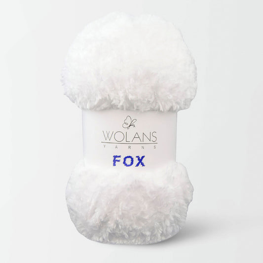 White (11001) - Wolans Yarns Fox 100g