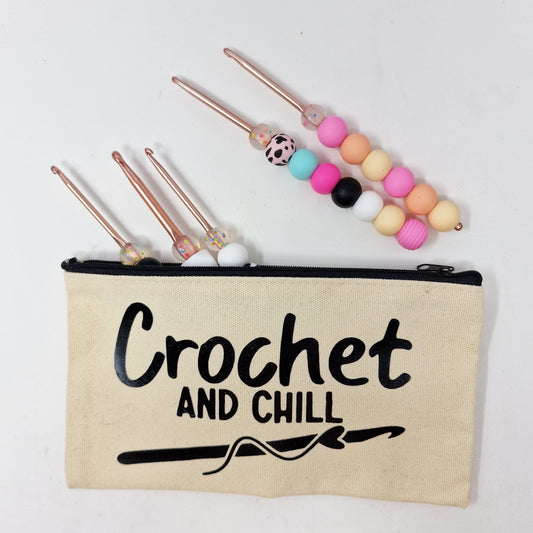 Crochet and chill zipper case